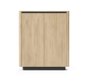 Credenza 2 ante rovere/nero Libra 113x133 cm