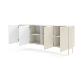 Madia 4 ante con piede in metallo Neva 195x81 cm