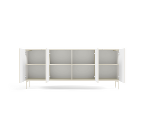 Madia 4 ante con piede in metallo Neva 195x81 cm