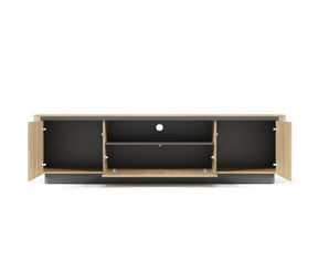 Mobile TV 3 ante rovere/nero Libra 200x55 cm