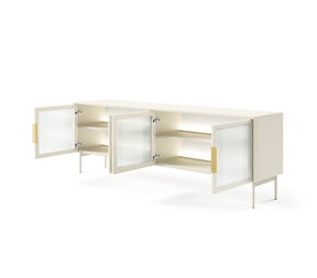 Mobile TV 4 ante con piede in metallo Lume 181x61 cm