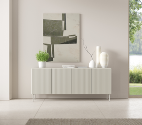 Madia 4 ante con piede in metallo Neva 195x81 cm