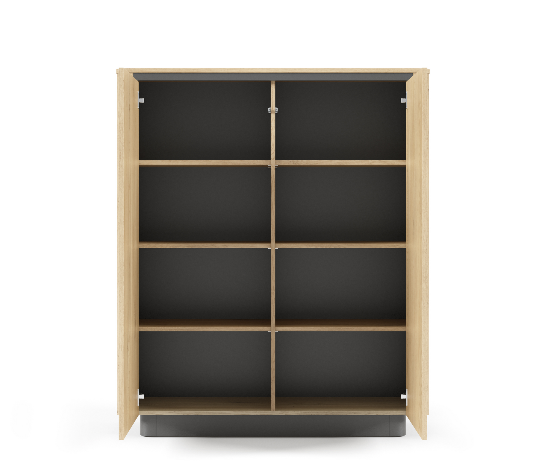 Credenza 2 ante rovere/nero Libra 113x133 cm