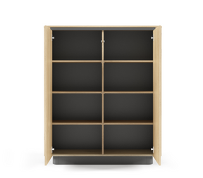 Credenza 2 ante rovere/nero Libra 113x133 cm