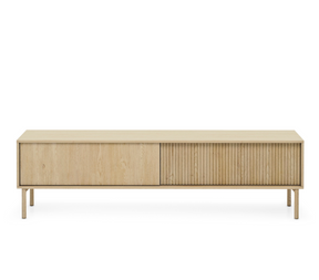 Mobile TV 2 ante con piede in legno Aries 187x51 cm