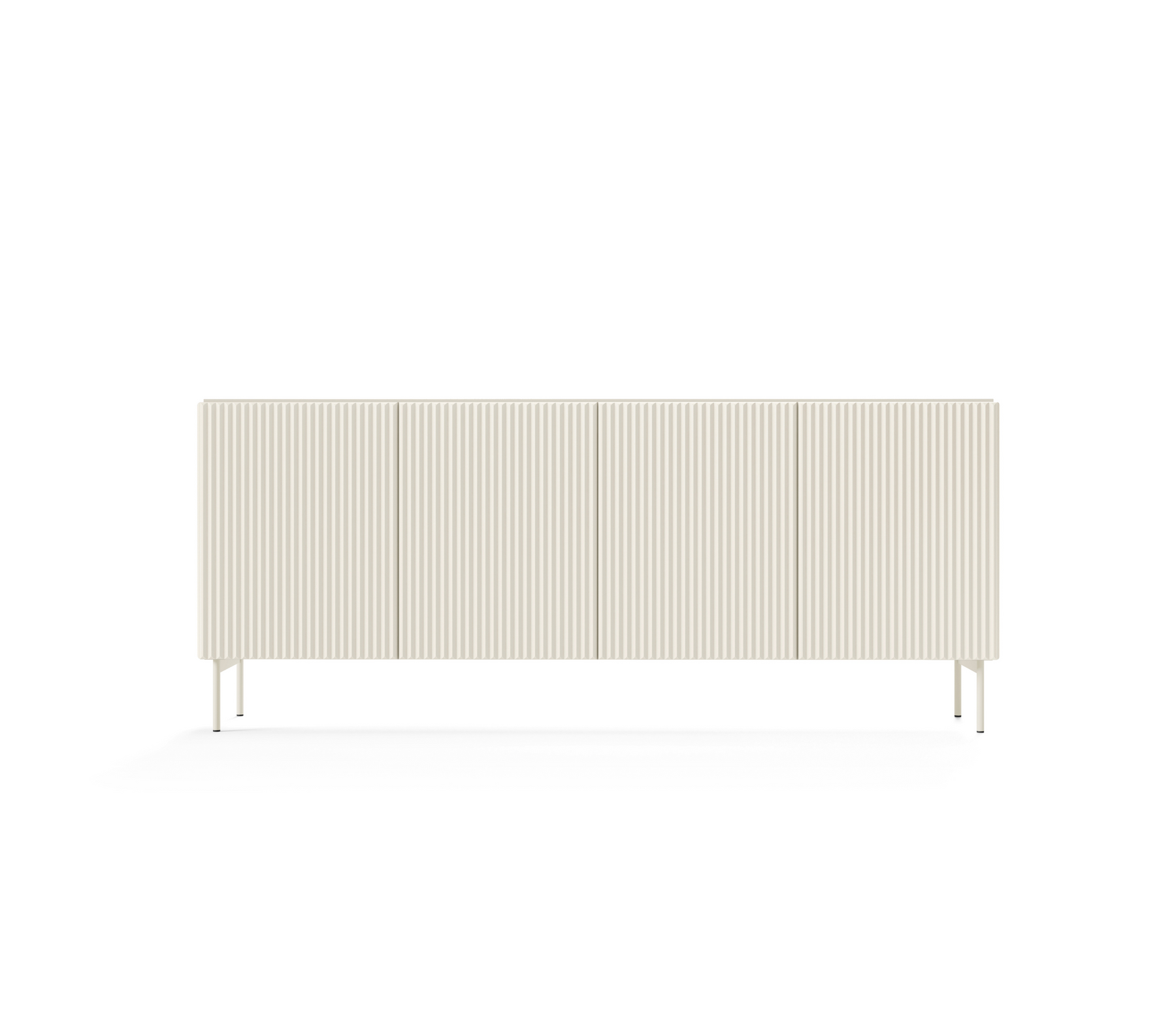 Madia 4 ante con piede in metallo Neva 195x81 cm
