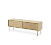 Mobile TV 2 ante con piede in legno Aries 153x51 cm