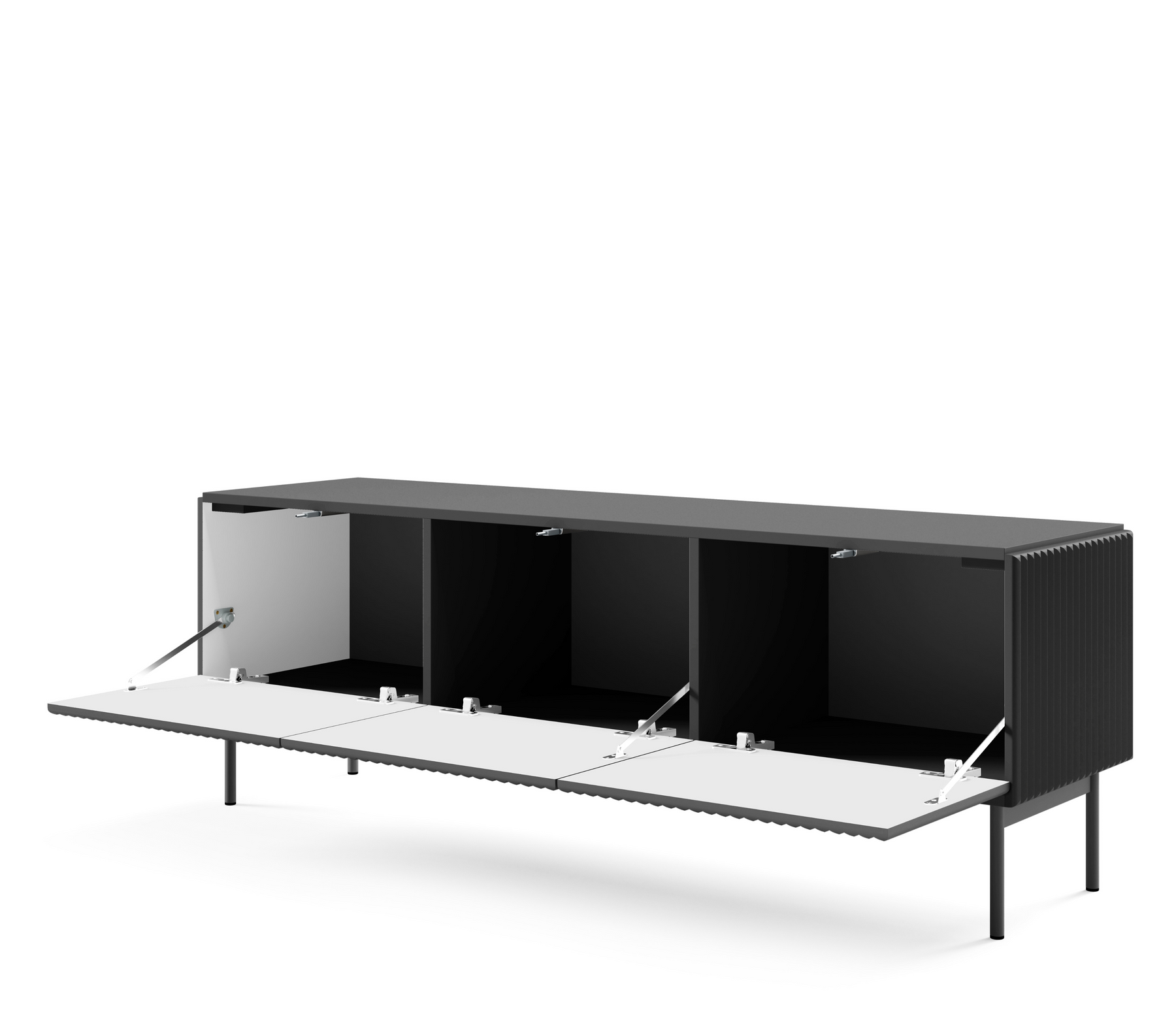 Mobile TV 4 ante con piede in metallo Neva 147x51 cm
