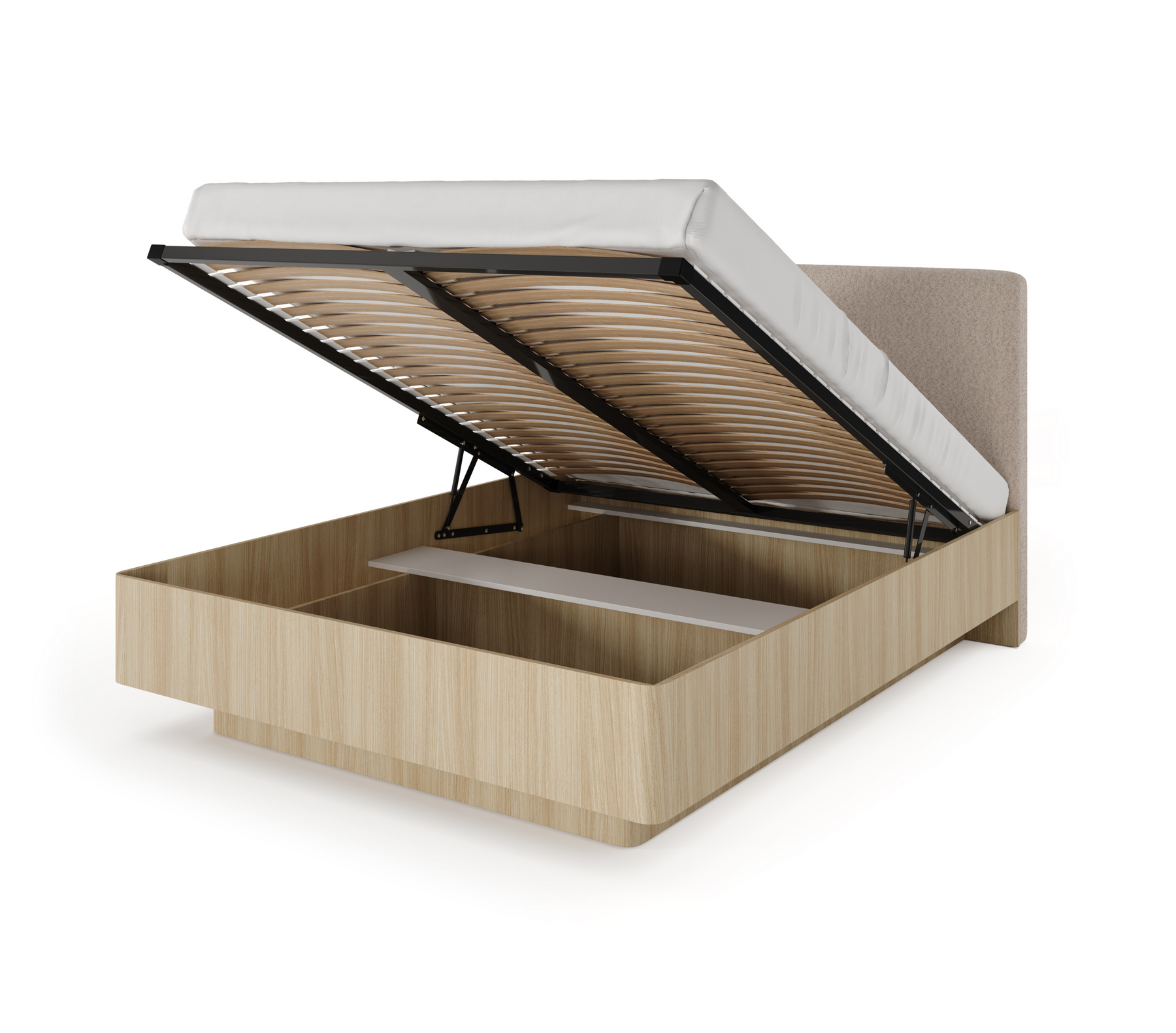 Letto contenitore rovere Arlo 165x120 cm
