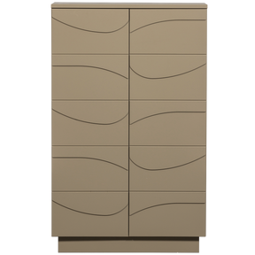 Credenza 2 ante effetto 3D in legno di pino Teo 116x72 cm