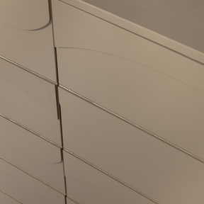 Credenza 2 ante effetto 3D in legno di pino Teo 116x72 cm