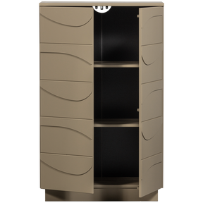 Credenza 2 ante effetto 3D in legno di pino Teo 116x72 cm