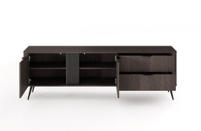 Mobile TV 2 ante 2 cassetti con gambe in metallo Veris 195x61 cm