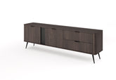 Mobile TV 2 ante 2 cassetti con gambe in metallo Veris 195x61 cm