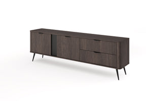 Mobile TV 2 ante 2 cassetti con gambe in metallo Veris 195x61 cm