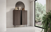 Credenza 2 ante con gambe in metallo Veris 113x134 cm