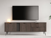Mobile TV 2 ante 2 cassetti con gambe in metallo Veris 195x61 cm