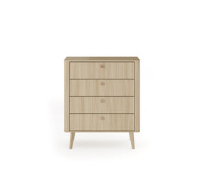 Cassettiera 4 cassetti rovere Arlo 88x103 cm