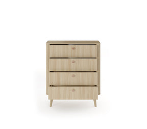 Cassettiera 4 cassetti rovere Arlo 88x103 cm