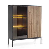 Vetrina con 2 ante e LED integrato Aura 104x126 cm