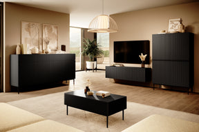 Credenza 2 ante con piede in metallo Nicole  100 x 160 cm