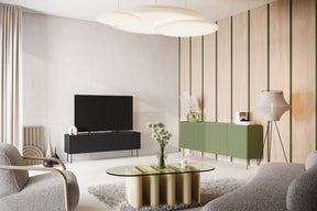 Mobile TV 3 ante 1 cassetto con piede in metallo Mars 170x60 cm