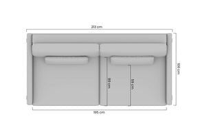 Divano letto Remo 213x73/85 cm