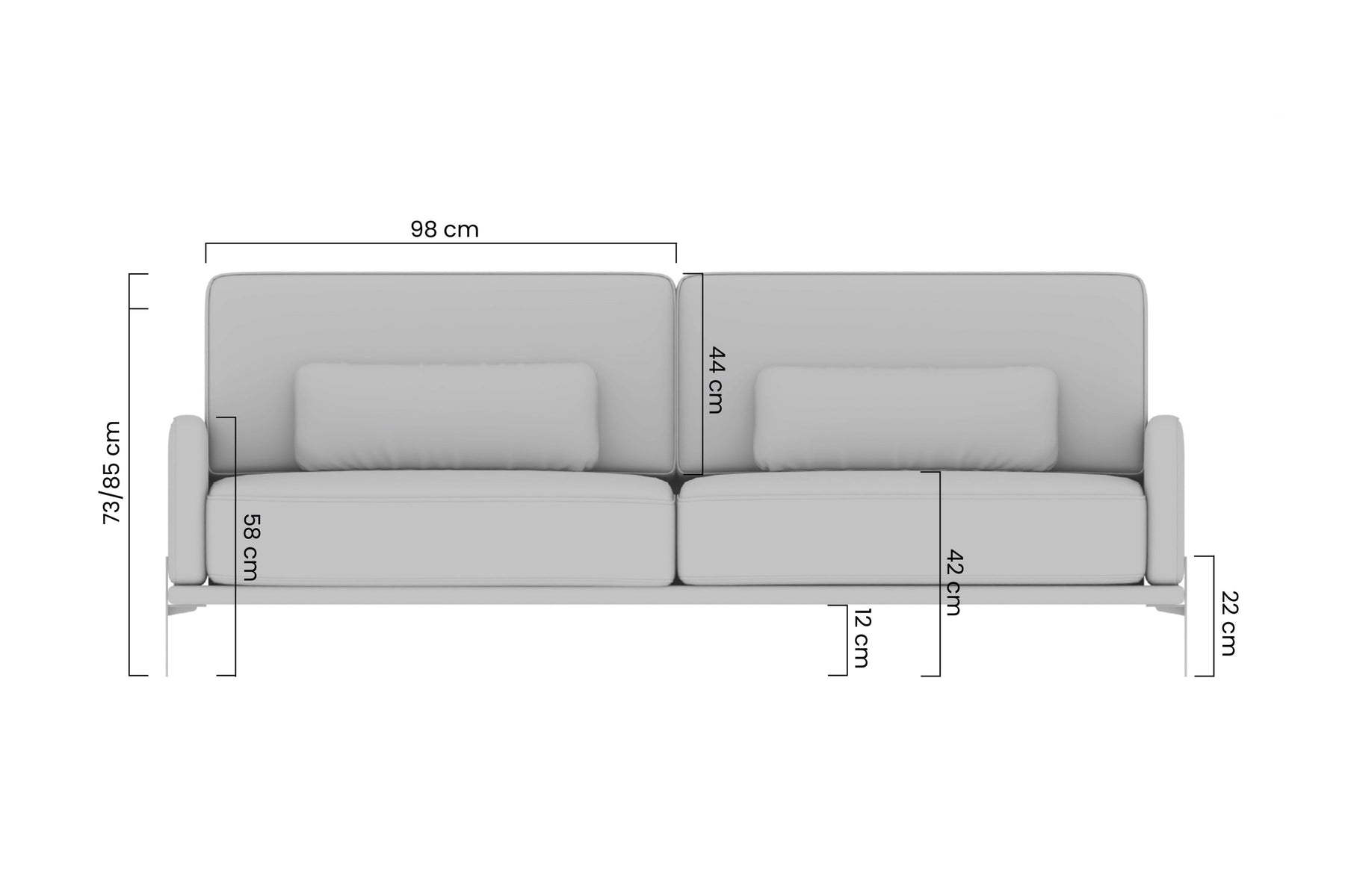 Divano letto Remo 213x73/85 cm