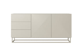 Madia 2 ante 3 cassetti in legno laminato con piede in metallo Asha 167x43 cm