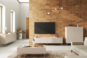 Cassettiera 4 ante con piede in metallo Mars 220x85 cm