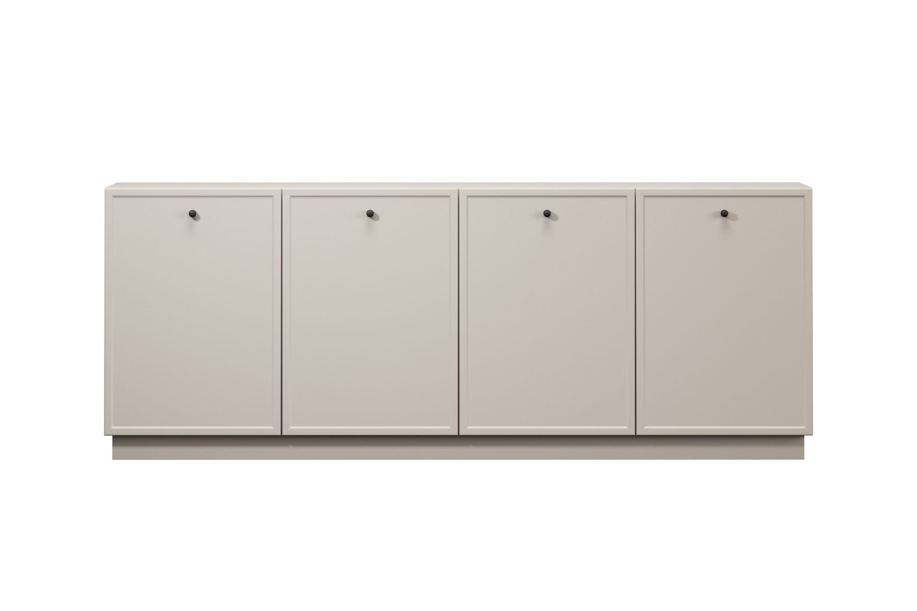 Madia 4 ante cashmere con maniglie nere Lora 200x45 cm