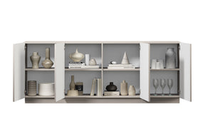 Madia 4 ante cashmere con maniglie oro Lora 200x45 cm