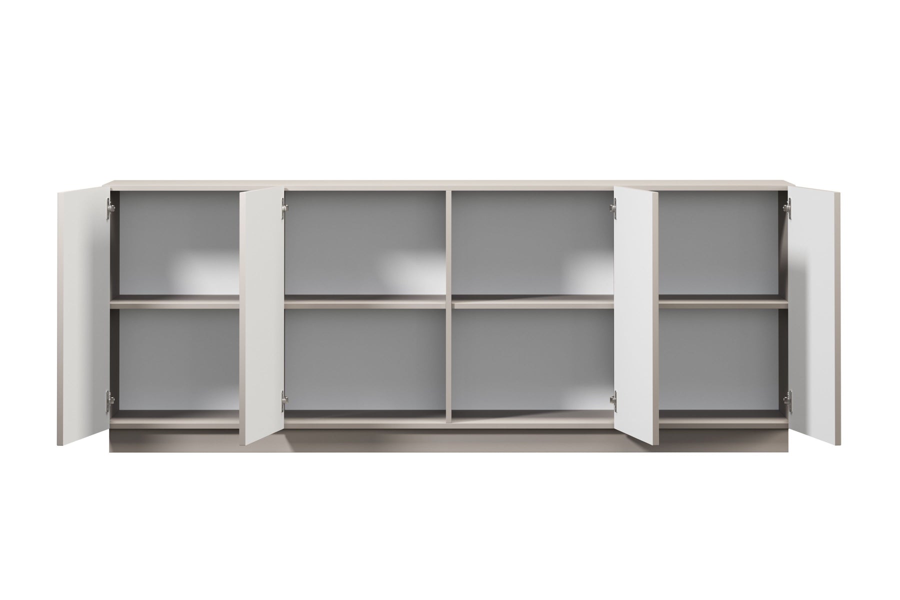 Madia 4 ante cashmere con maniglie oro Lora 200x45 cm