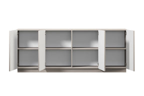 Madia 4 ante cashmere con maniglie oro Lora 200x45 cm