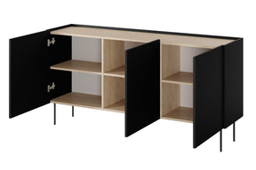 Cassettiera 3 ante con piede in metallo Mars 170x85 cm