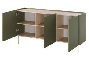 Cassettiera 3 ante con piede in metallo Mars 170x85 cm