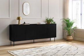 Cassettiera 4 ante con piede in metallo Mars 220x85 cm