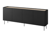Cassettiera 4 ante con piede in metallo Mars 220x85 cm