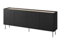 Cassettiera 4 ante con piede in metallo Mars 220x85 cm