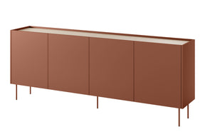 Cassettiera 4 ante con piede in metallo Mars 220x85 cm