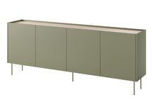 Cassettiera 4 ante con piede in metallo Mars 220x85 cm