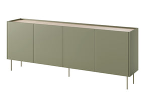 Cassettiera 4 ante con piede in metallo Mars 220x85 cm