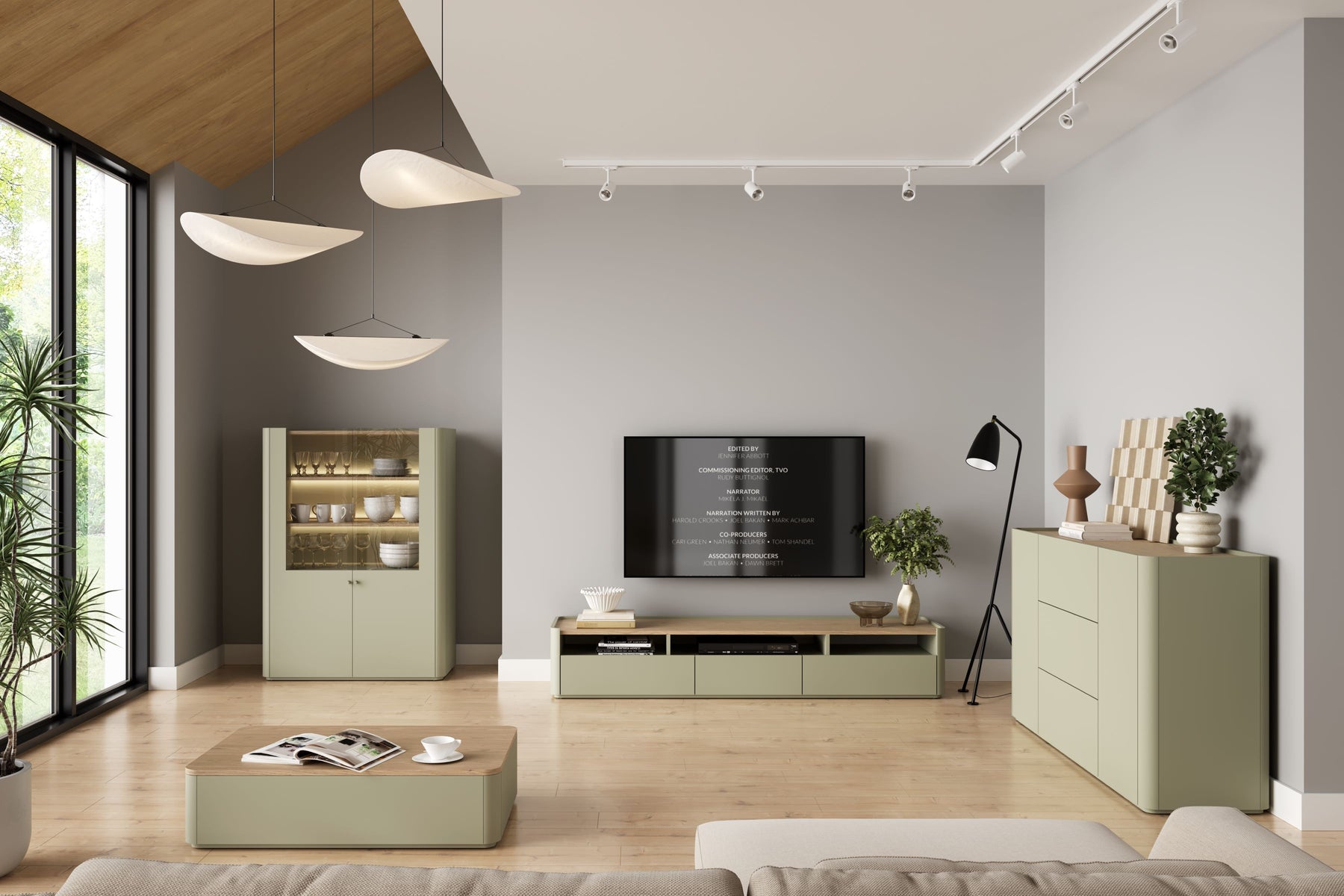 Madia 2 ante 3 cassetti Elivo 48x150 cm