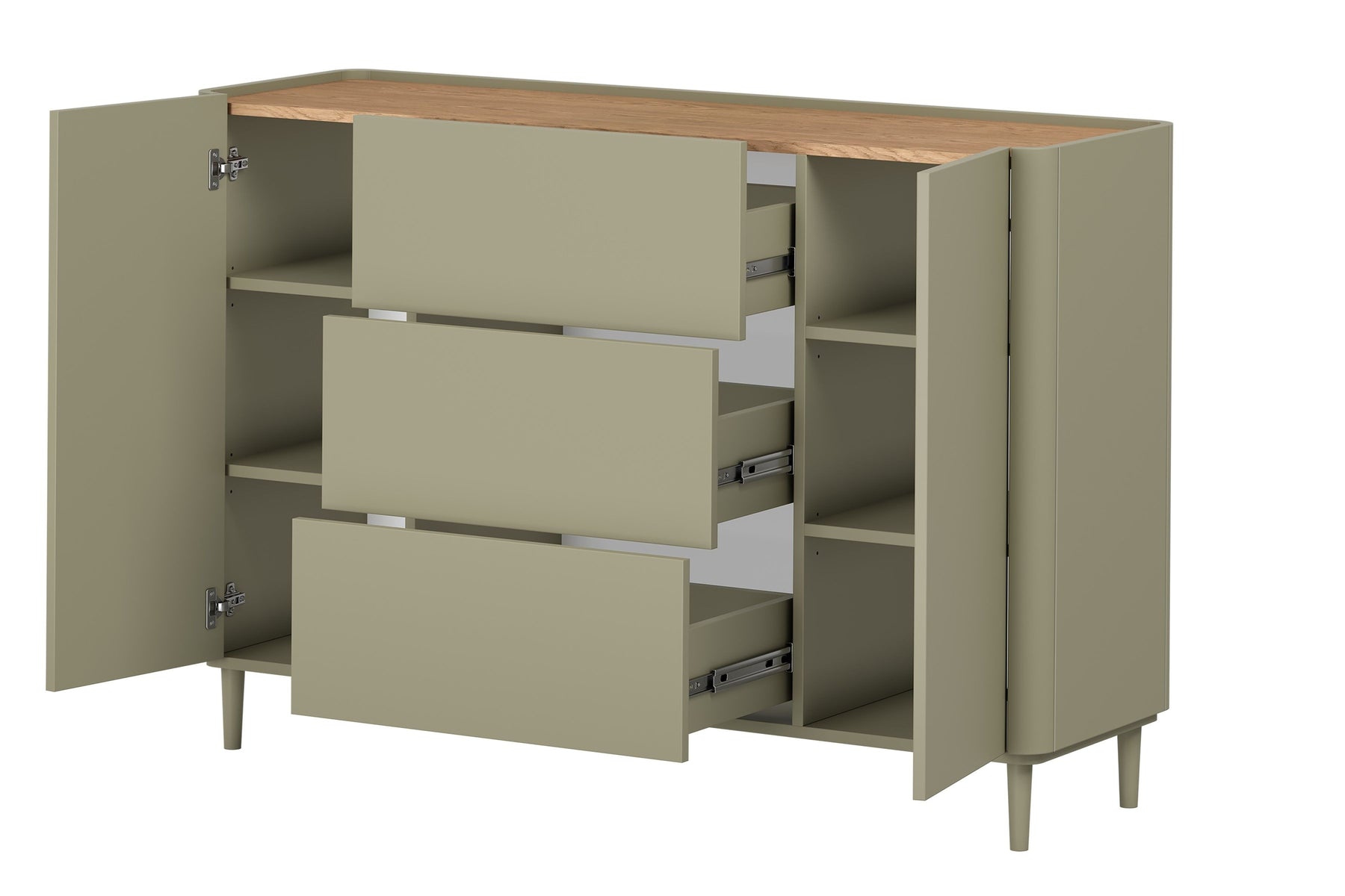 Madia 2 ante 3 cassetti Elivo 48x150 cm