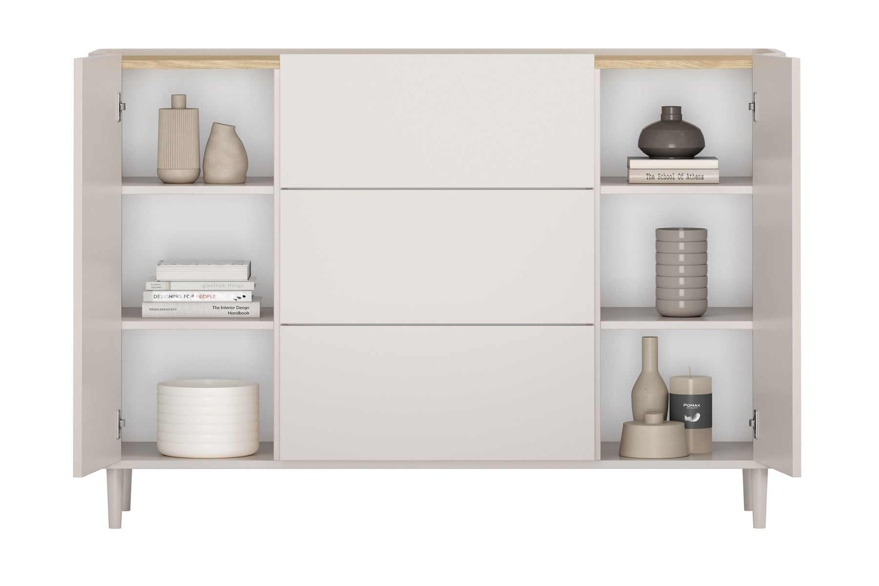 Madia 2 ante 3 cassetti Elivo 48x150 cm