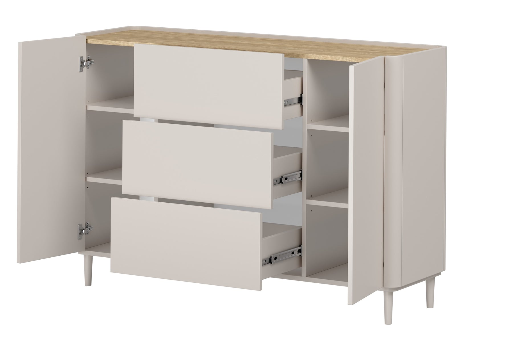 Madia 2 ante 3 cassetti Elivo 48x150 cm