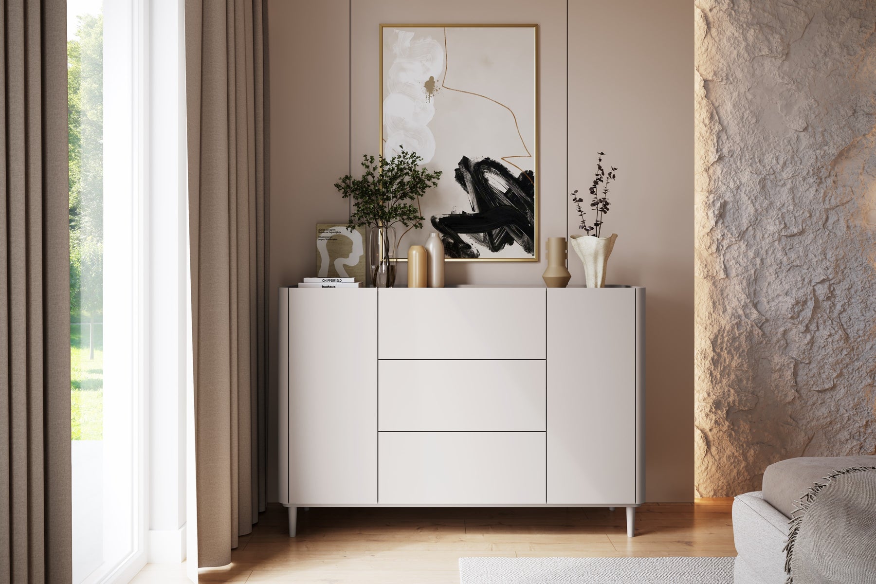 Madia 2 ante 3 cassetti Elivo 48x150 cm