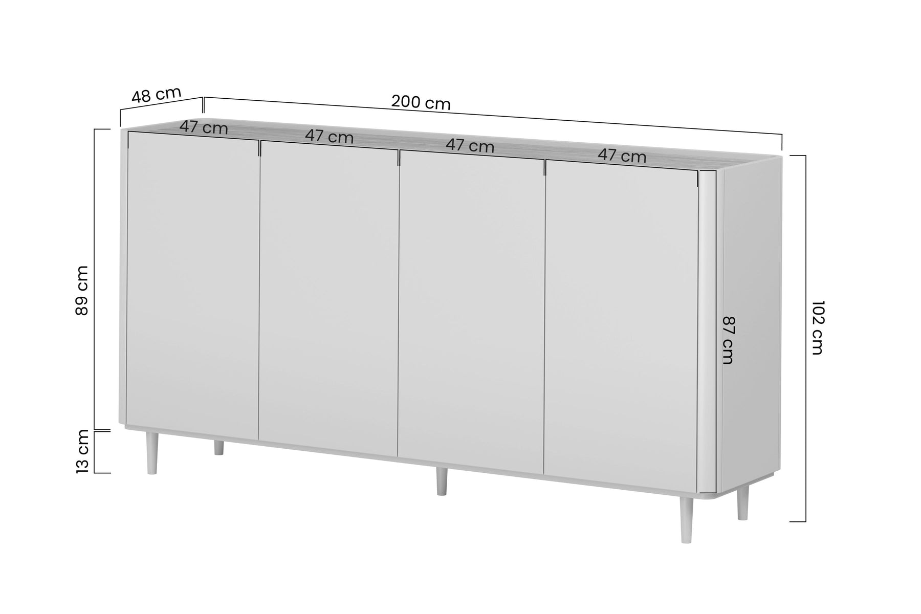 Madia 4 ante Elivo 48x200 cm