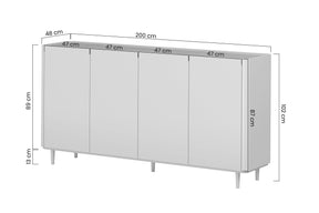 Madia 4 ante Elivo 48x200 cm