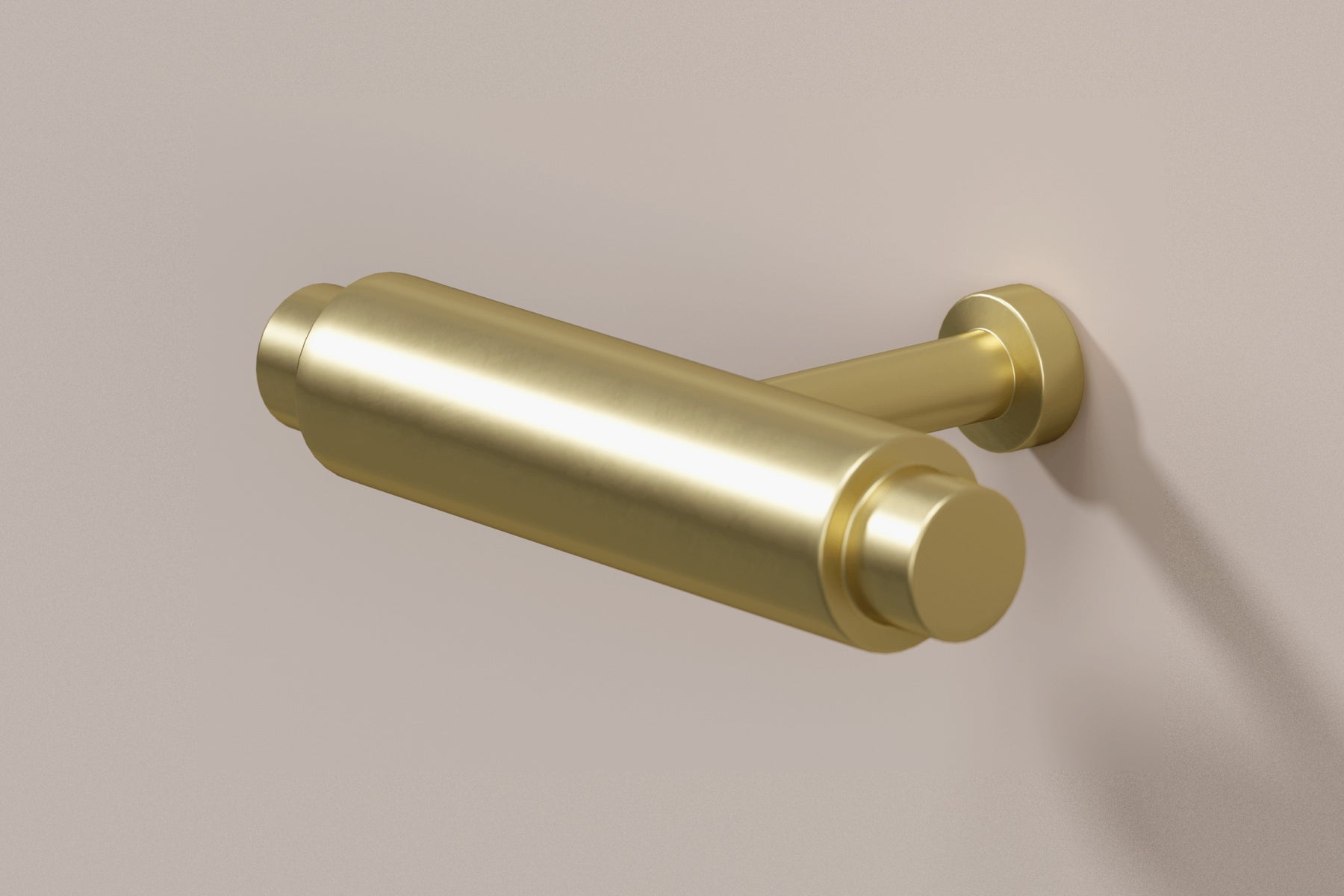 Madia 2 ante 3 cassetti cashmere con maniglie oro Lora 45x150 cm